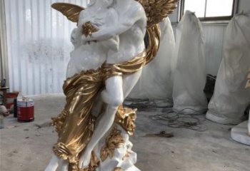 庭院愛神雕塑廠家 草地小品  現(xiàn)代愛神雕塑定做
