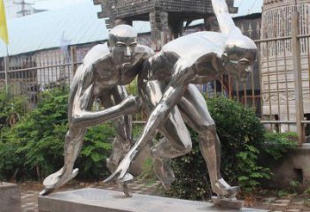 廣場(chǎng)青少年雕塑廠家  體育運(yùn)動(dòng)小品  戶外不銹鋼青少年雕塑廠