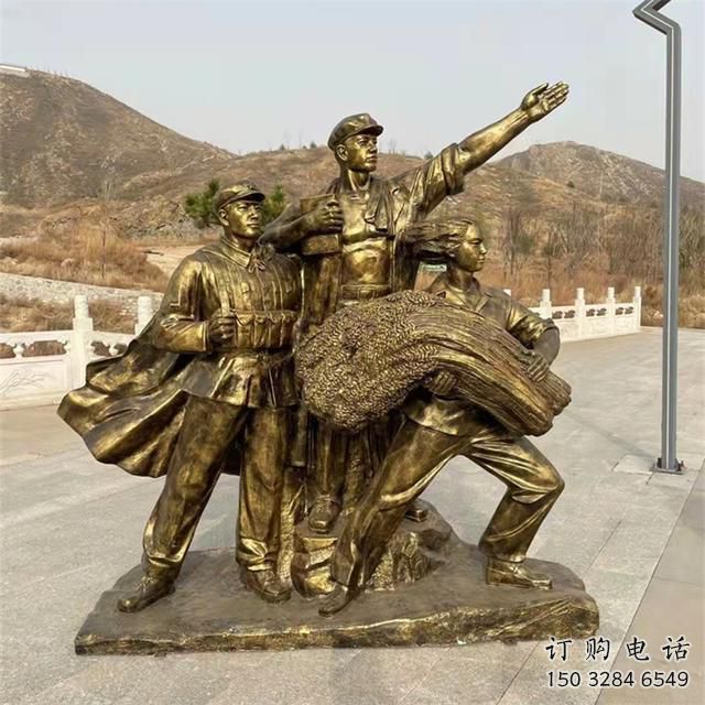彩繪戰(zhàn)士雕塑廠家  廣場(chǎng)小品擺件 街頭戰(zhàn)士雕塑廠