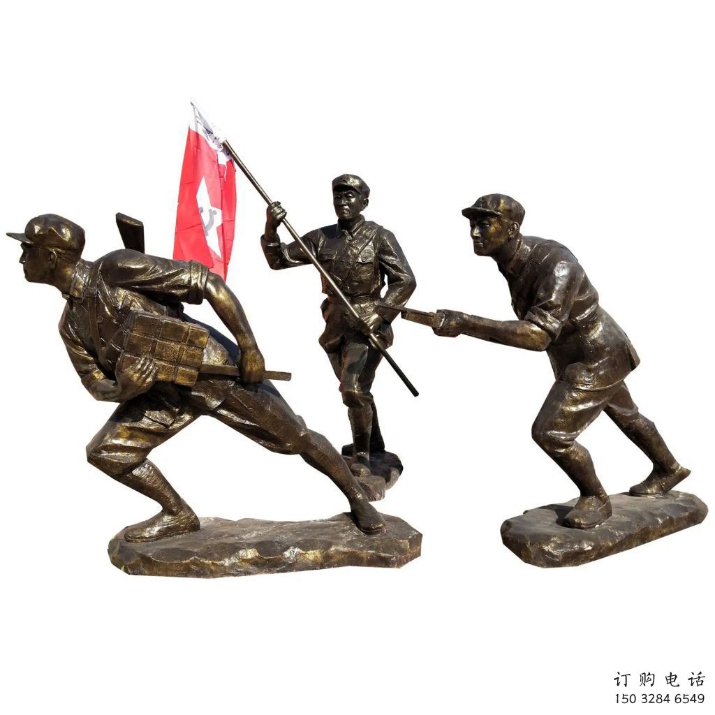廣場(chǎng)戰(zhàn)士雕塑廠家 黨建小品  戶外戰(zhàn)士雕塑廠
