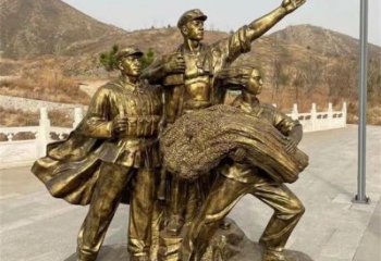 彩繪戰(zhàn)士雕塑廠家  廣場(chǎng)小品擺件 街頭戰(zhàn)士雕塑廠