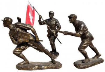廣場(chǎng)戰(zhàn)士雕塑廠家 黨建小品  戶外戰(zhàn)士雕塑廠