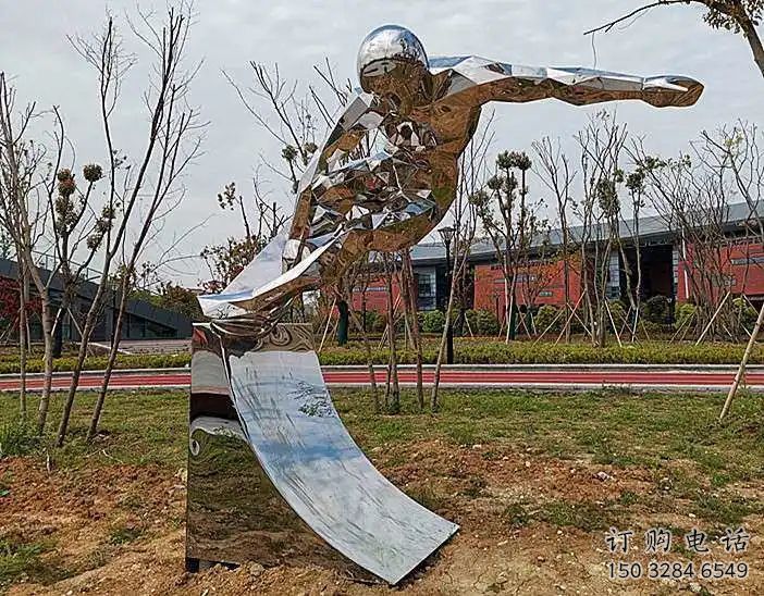 鏡面滑板雕塑廠(chǎng)家 大型擺件 廣場(chǎng)不銹鋼滑板雕塑廠(chǎng) 鏡面滑板雕塑廠(chǎng)家 大型擺件 廣場(chǎng)不銹鋼滑板雕塑廠(chǎng)