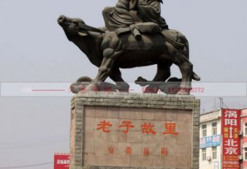 街頭老子雕塑廠家 大型別墅區(qū)擺件  仿古老子雕塑制作