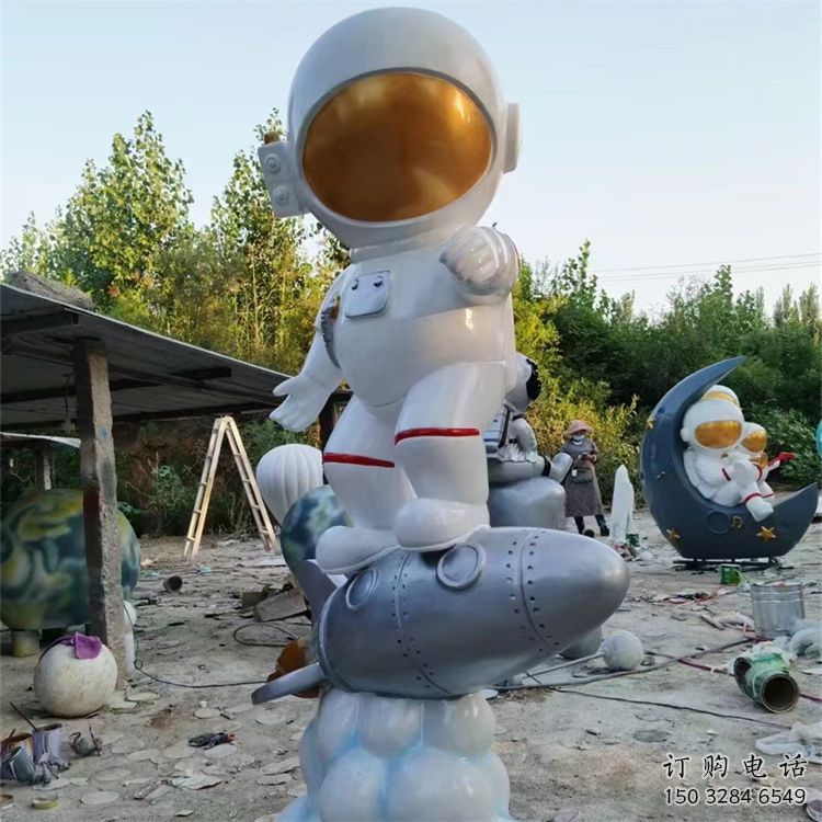 公園太空人雕塑廠家 戶外擺件 彩繪太空人雕塑制作 公園太空人雕塑廠家 戶外擺件 彩繪太空人雕塑制作