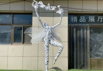 燈光花仙子雕塑廠家 公園小品 商業(yè)街不銹鋼花仙子雕塑廠