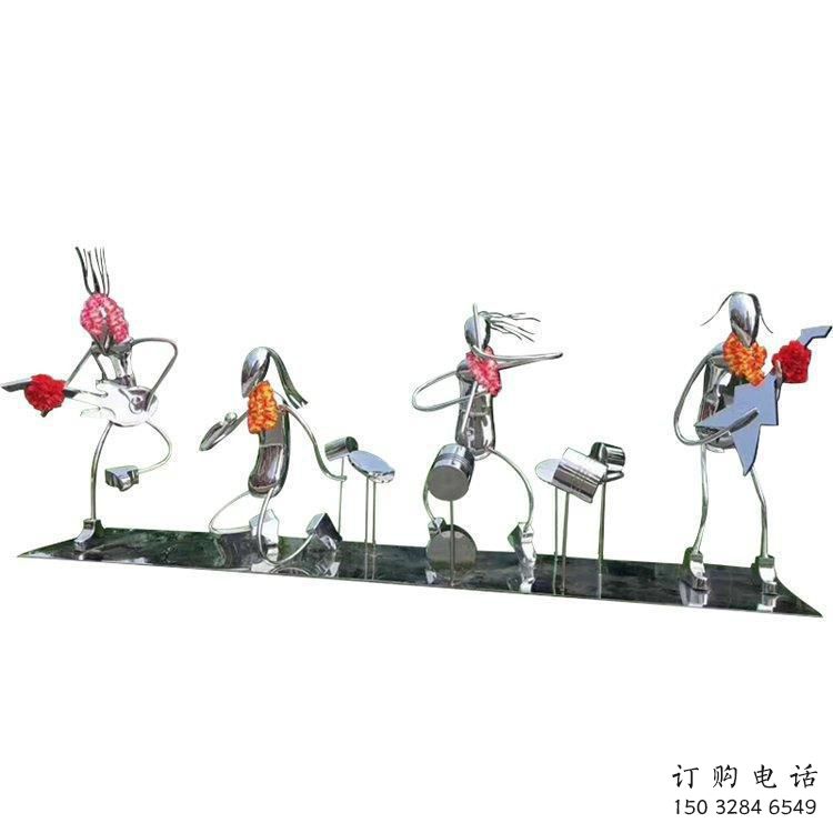幾何樂隊(duì)雕塑廠家  公園小品  不銹鋼戶外樂隊(duì)雕塑工廠