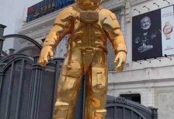 鍍金外星人雕塑廠家 廣場擺件  現(xiàn)代外星人雕塑廠