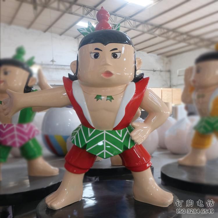 抽象葫蘆娃雕塑廠家  戶外公園小品  現(xiàn)代葫蘆娃雕塑生產(chǎn)