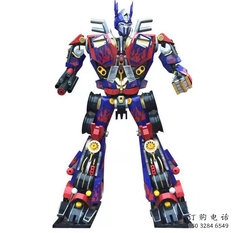 廣場(chǎng)變形金剛雕塑廠家 公園小品 大型變形金剛雕塑廠