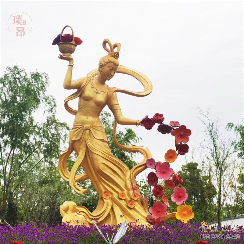 烤漆天女散花雕塑廠家 公園小品 戶外天女散花雕塑廠 烤漆天女散花雕塑廠家 公園小品 戶外天女散花雕塑廠