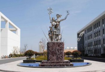 鍛造校園人物雕塑廠家 公園小品 戶(hù)外校園人物雕塑擺件