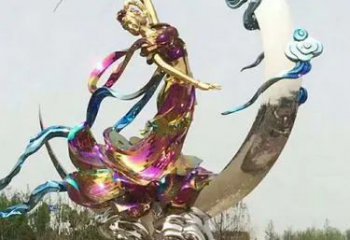 抽象嫦娥奔月雕塑廠家  創(chuàng)意小品 大型嫦娥奔月雕塑定制