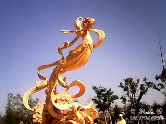 中式天女散花雕塑廠家  創(chuàng)意小品 游樂場(chǎng)天女散花雕塑廠