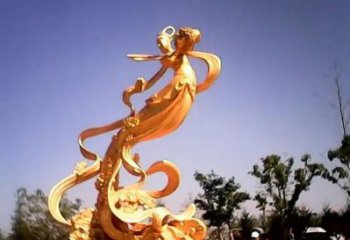 中式天女散花雕塑廠家  創(chuàng)意小品 游樂場天女散花雕塑廠