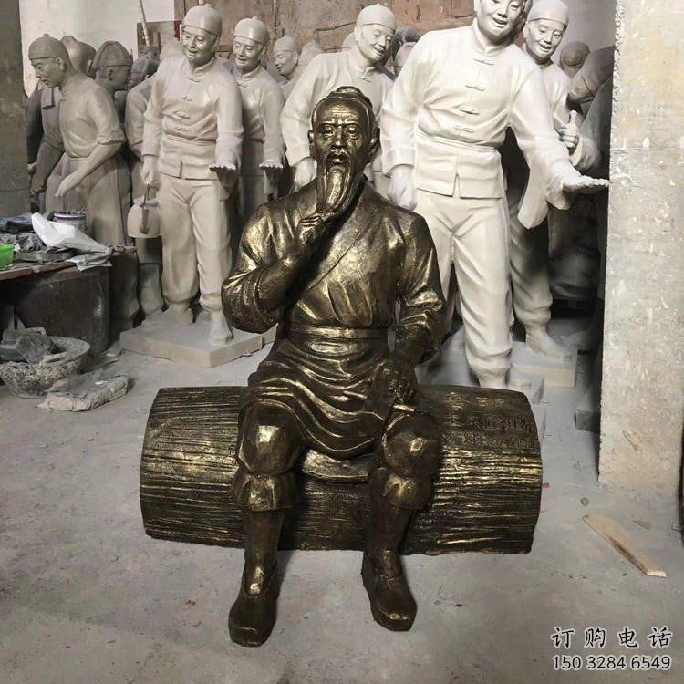 噴漆魯班雕塑廠家 中式小品  戶外仿古魯班雕塑實(shí)景圖