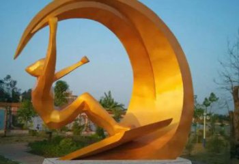 大型沖浪雕塑廠家 鍛造小品 創(chuàng)意烤漆不銹鋼沖浪雕塑