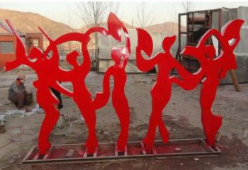 大型扭秧歌雕塑廠(chǎng)家  鏤空剪紙小品  現(xiàn)代街頭不銹鋼扭秧歌雕塑