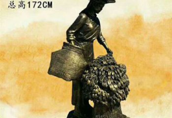 烤漆女工雕塑廠家  創(chuàng)意小品  戶外廣場(chǎng)女工雕塑擺件