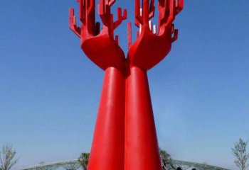 創(chuàng)意標(biāo)示牌雕塑廠家  烤漆小品 公園不銹鋼標(biāo)示牌雕塑