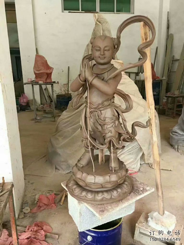 噴漆金童玉女雕塑廠家 中式小品 大型金童玉女雕塑 噴漆金童玉女雕塑廠家 中式小品 大型金童玉女雕塑