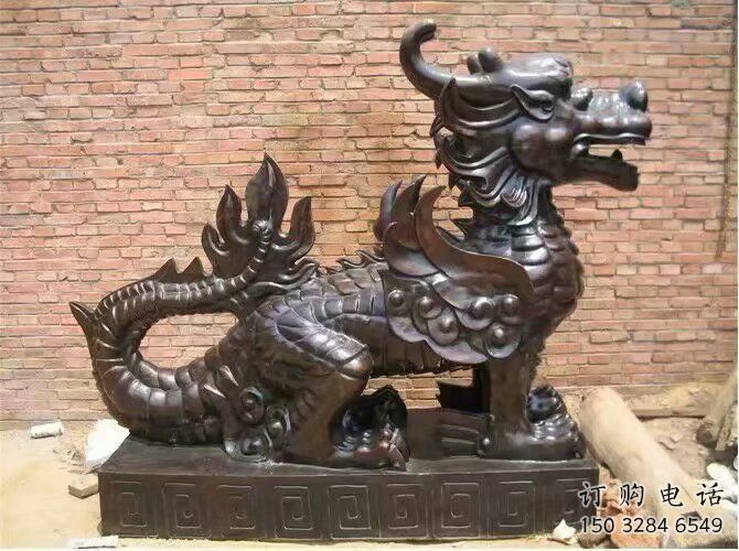 仿古貔貅雕塑廠家  企業(yè)小品 房地產(chǎn)貔貅雕塑擺件