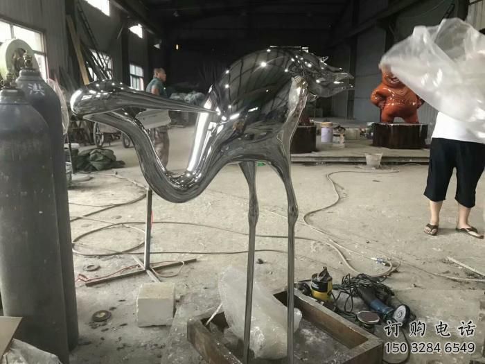鏡面家禽雕塑廠家 大型擺件  現(xiàn)代不銹鋼家禽雕塑小品