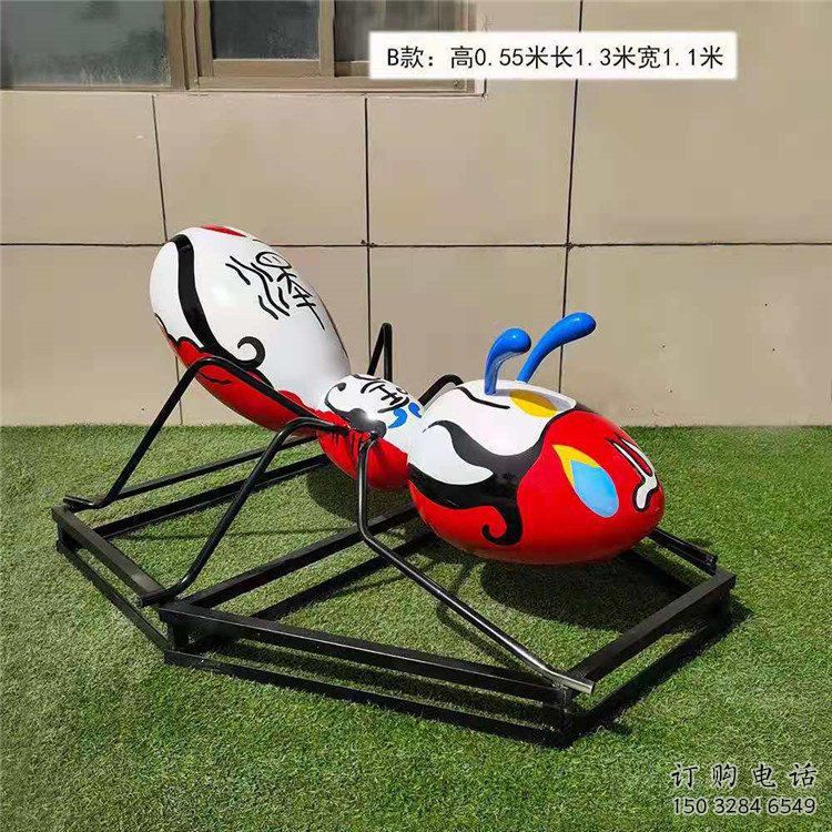螞蟻雕塑生產(chǎn)廠家 彩繪仿真不銹鋼動物制作