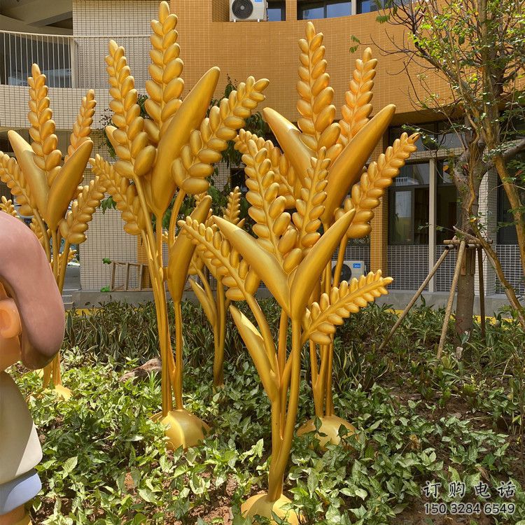 園林水稻雕塑制作廠家 田間彩繪雕塑 仿真擺件 園林水稻雕塑制作廠家 田間彩繪雕塑 仿真擺件
