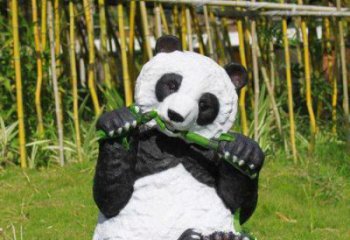 店門口熊貓雕塑供應(yīng) 創(chuàng)意動(dòng)漫雕塑 仿真雕塑擺件