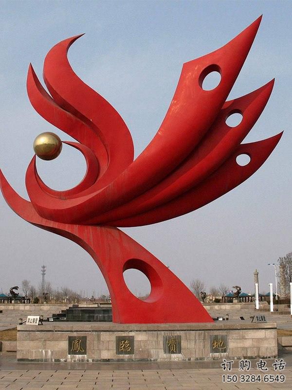 專做廣場(chǎng)鳳凰雕塑廠家 公園仿真雕塑 抽象擺件