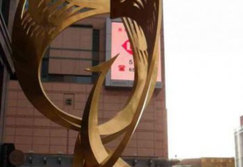 大型鳳凰雕塑制作 商業(yè)街廣場雕塑 古銅色擺件