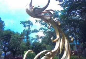 預(yù)定古銅色鳳凰雕塑廠家 大型城市雕塑 商業(yè)街?jǐn)[件