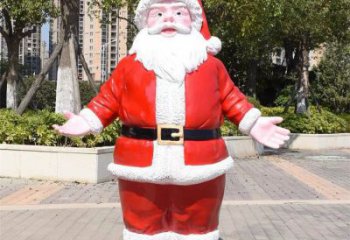 抽象圣誕老人雕塑 店門(mén)口彩繪雕塑 不銹鋼雕塑擺件