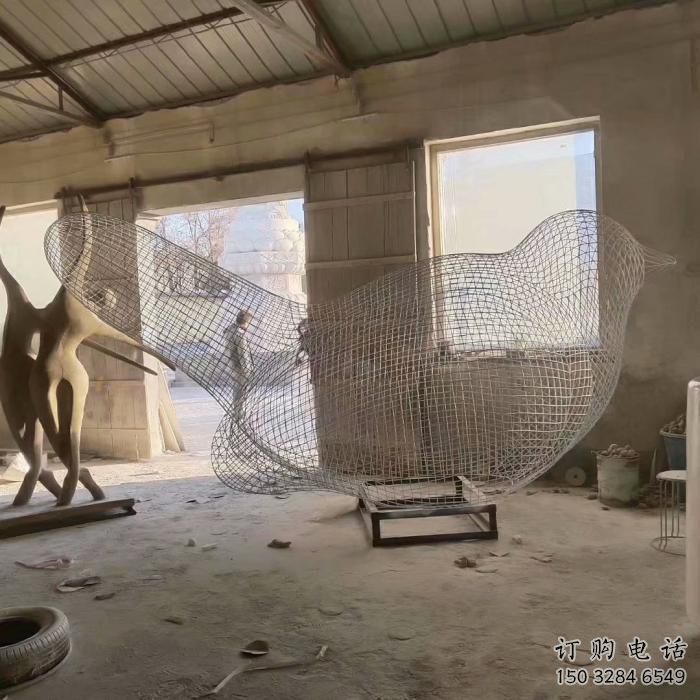 海南街道鳥類雕塑，動物小品，剪影工藝