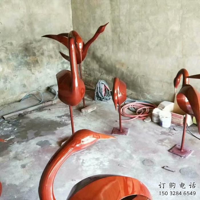 湖北庭院鳥類雕塑，現(xiàn)代小品，彩繪工藝