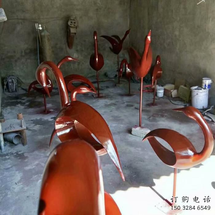 廣西醫(yī)院鳥(niǎo)類雕塑，海洋擺件，拉絲工藝