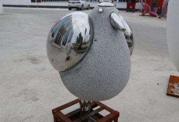 石嘴山操場(chǎng)鳥類雕塑，公園主題，鏡面工藝