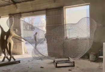海南街道鳥類雕塑，動物小品，剪影工藝
