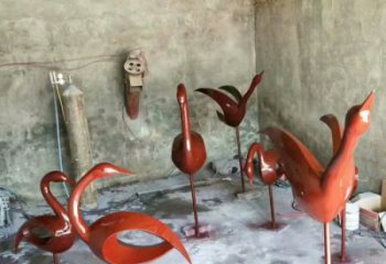 遼寧景區(qū)鳥類雕塑，噴水造型，剪影工藝