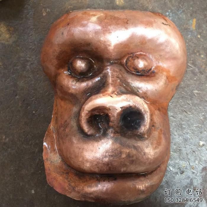 安徽校園猩猩雕塑，動(dòng)物題材，仿古工藝