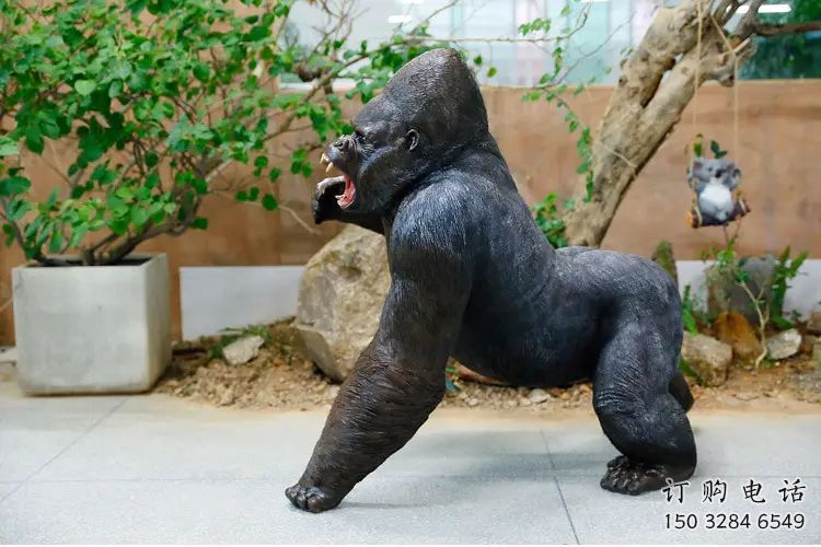 陜西園林黑猩猩雕塑 風(fēng)景區(qū)仿真雕塑 廣場小品