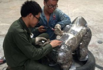 江西幼兒園猩猩雕塑，動物文化，鍛造工藝