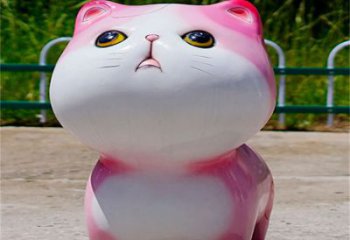 公園貓咪雕塑廠家，噴砂發(fā)光雕塑，鑄銅工藝