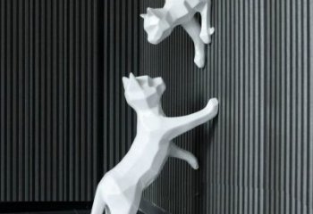 供應(yīng)售樓部貓咪雕塑，噴砂發(fā)光雕塑，彩繪題材