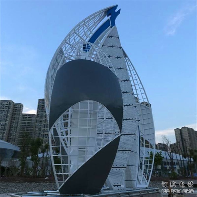 大型帆船雕塑廠家，鍍銅景觀雕塑，鏡面工藝