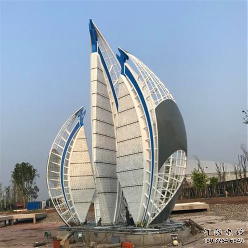 戶外帆船雕塑廠家，鍍金歐式雕塑，鍍金工藝