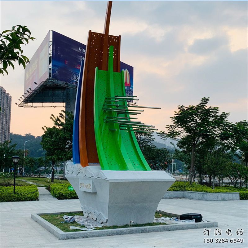酒店帆船雕塑，鍍金歐式雕塑，仿古擺件
