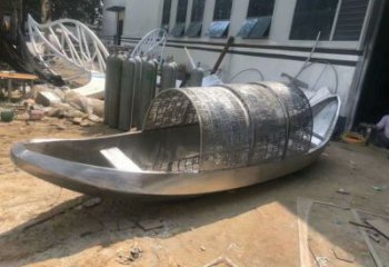 街道景觀雕塑選用廠家，鍛造帆船雕塑，鏡面效果