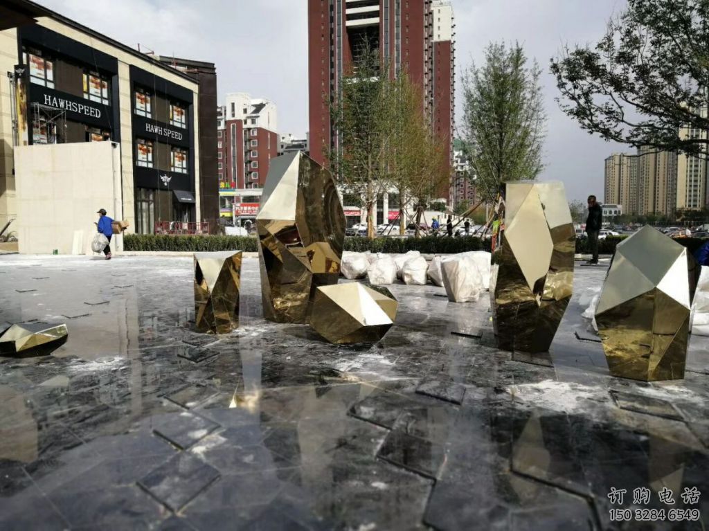 提供房地產(chǎn)石塊雕塑 現(xiàn)代景觀石雕塑 幾何石頭雕塑廠家
